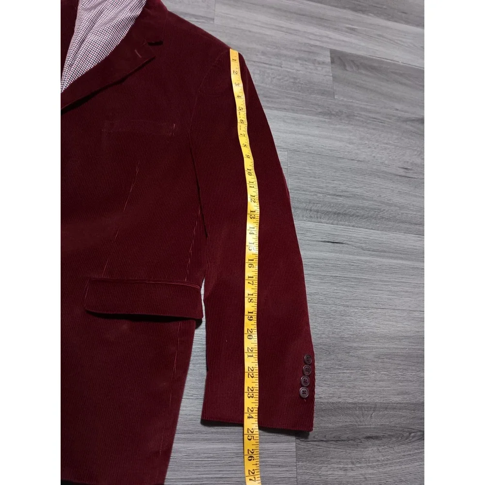 Saddlebred Men's Burgundy Red Heritage Corduroy‎ Blazer Size 50R